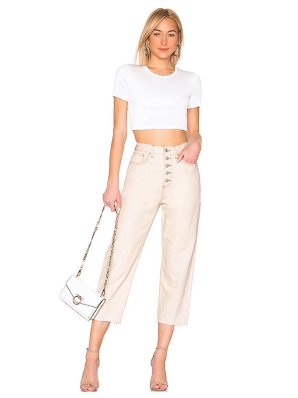 Free People We The Free Rinsed Seed Jeans Size 28 in Ivory